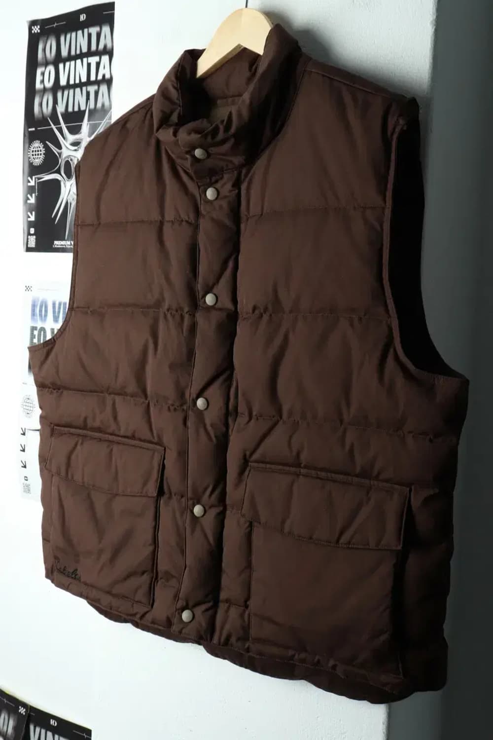 (L-XL) 카벨라스 패딩 점퍼자켓 조끼 브라운 아메카지-15F53 상품이미지1