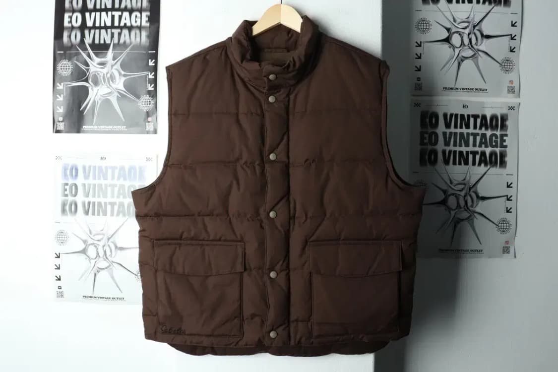 (L-XL) 카벨라스 패딩 점퍼자켓 조끼 브라운 아메카지-15F53 상품이미지2