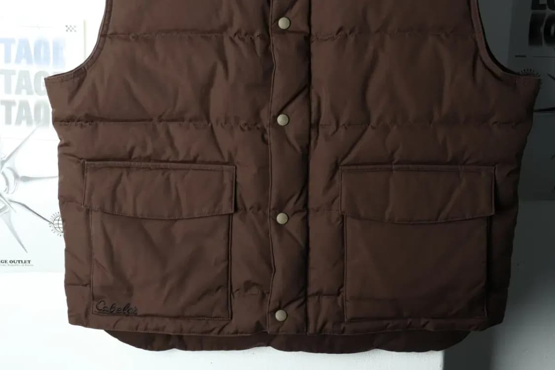 (L-XL) 카벨라스 패딩 점퍼자켓 조끼 브라운 아메카지-15F53 상품이미지4