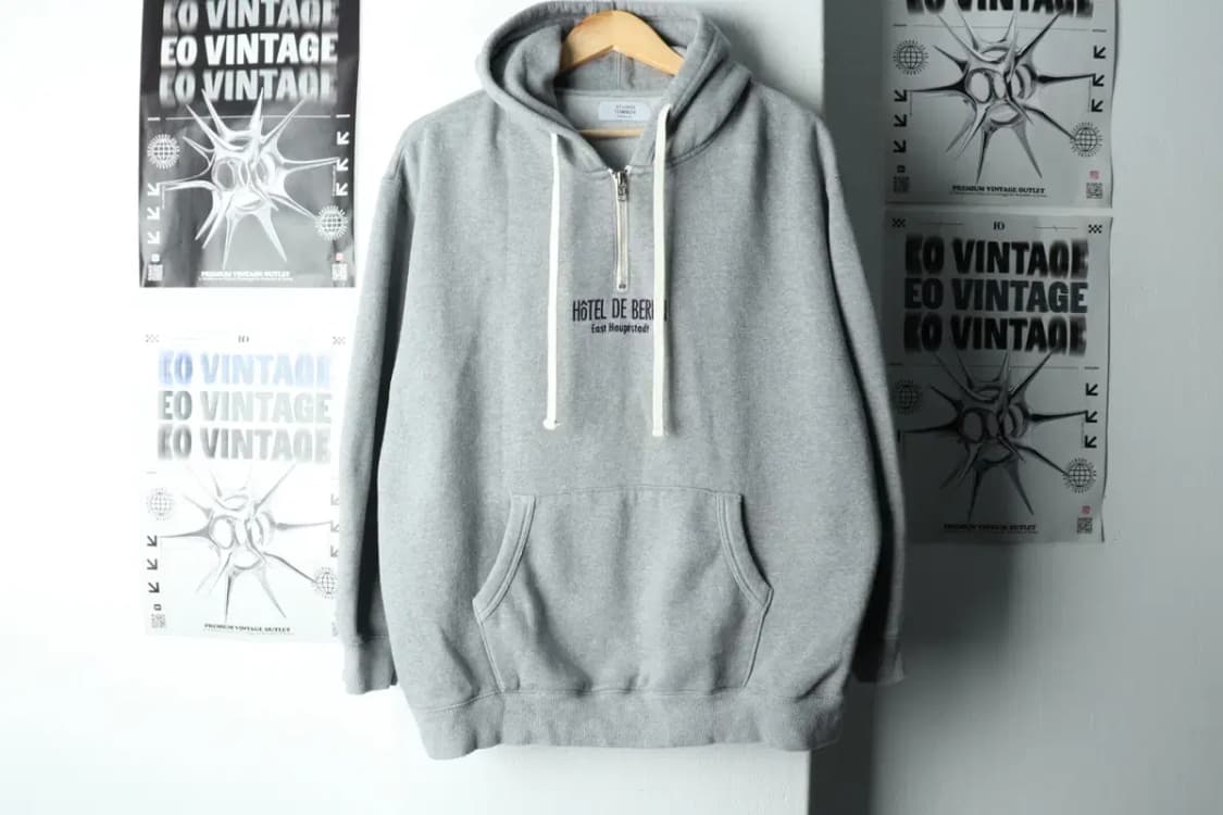 W(F) 스튜디오 톰보이 후드티셔츠 반집업 그레이 기모-15F55 상품이미지2