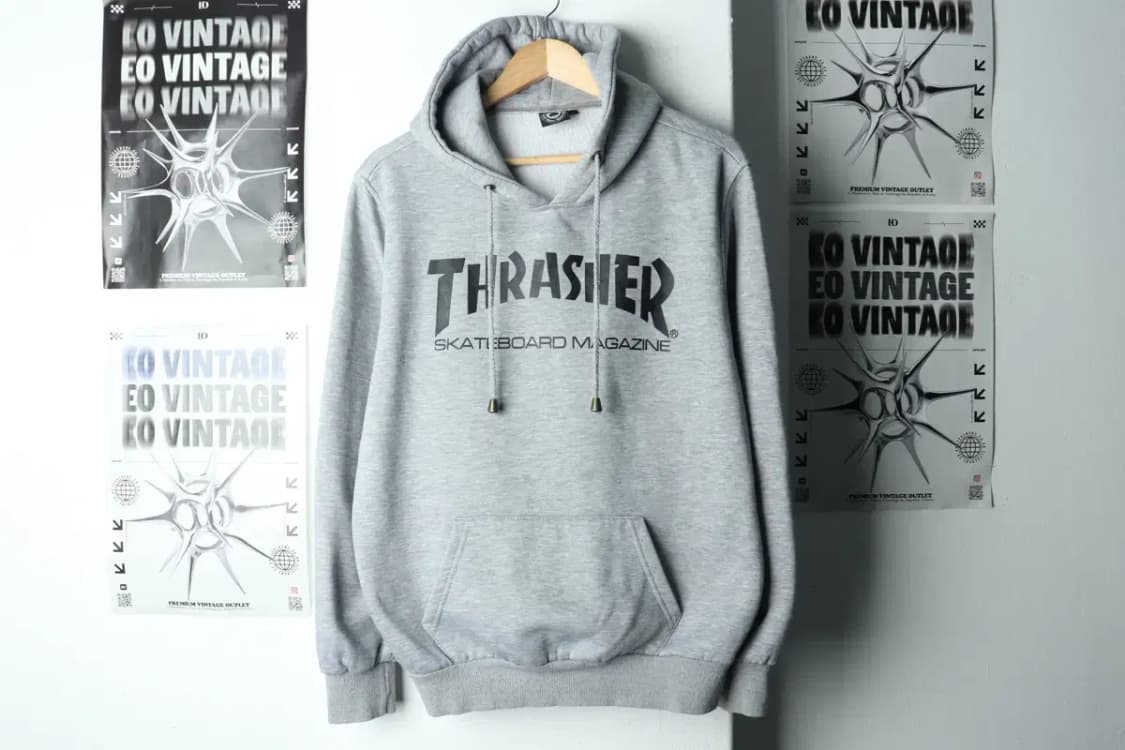 (XL) 트레셔 후드티셔츠 작은오염 빅로고 올드스쿨 기모-15F56 상품이미지2