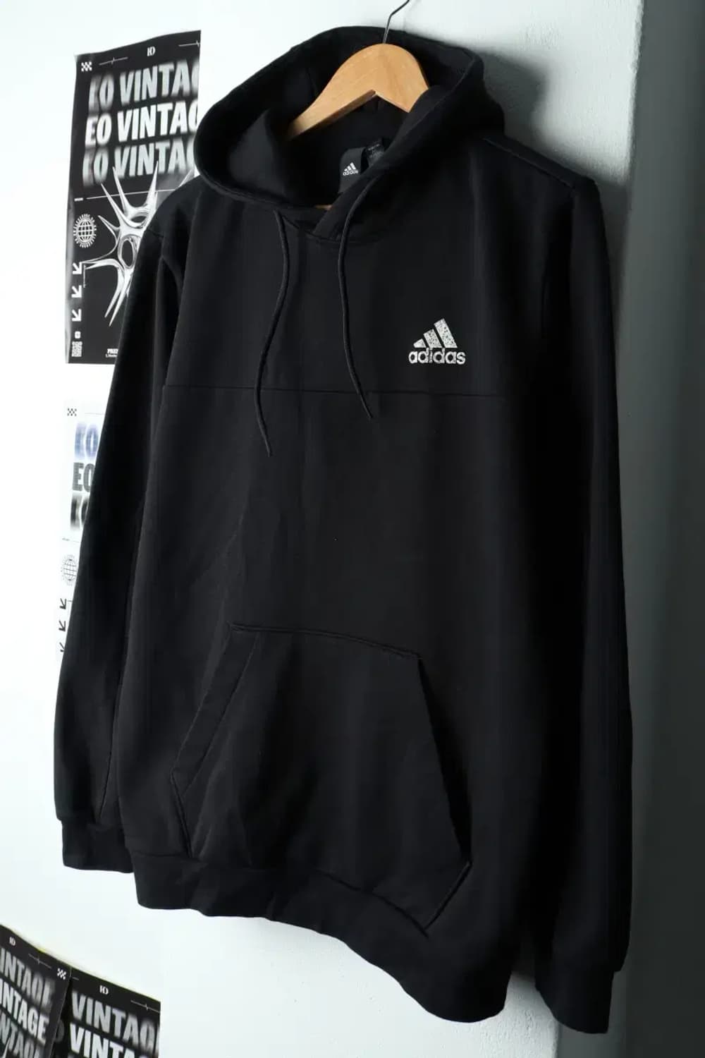 (L-XL) 아디다스 후드티셔츠 블랙 기모 올드스쿨 쿠키앤크림-15F5B 상품이미지1