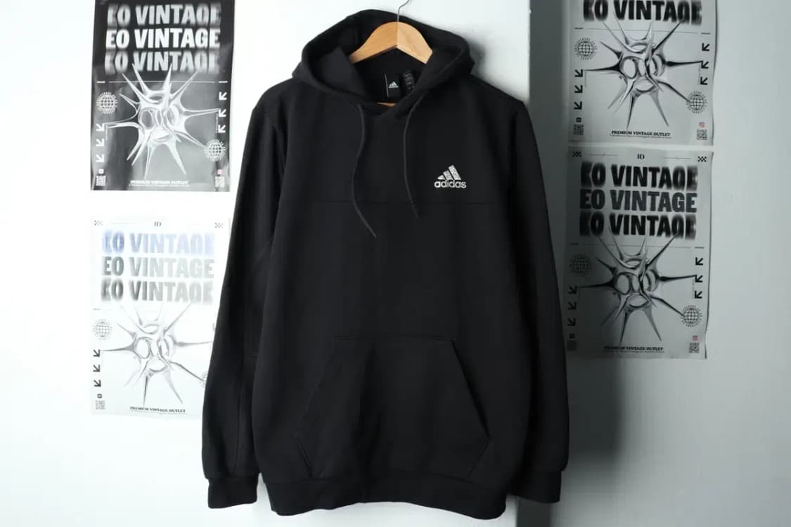 (L-XL) 아디다스 후드티셔츠 블랙 기모 올드스쿨 쿠키앤크림-15F5B 상품이미지2