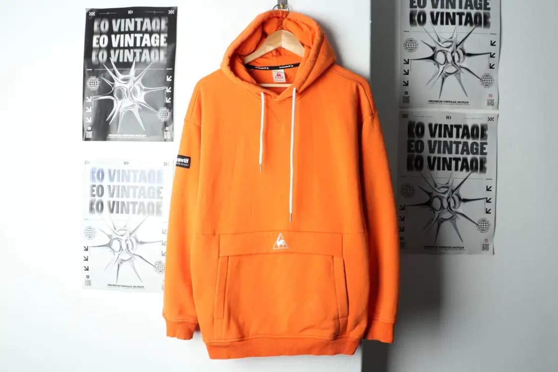 (M-L) 르꼬끄 후드티셔츠 기모 오렌지 아노락-15F62 상품이미지3