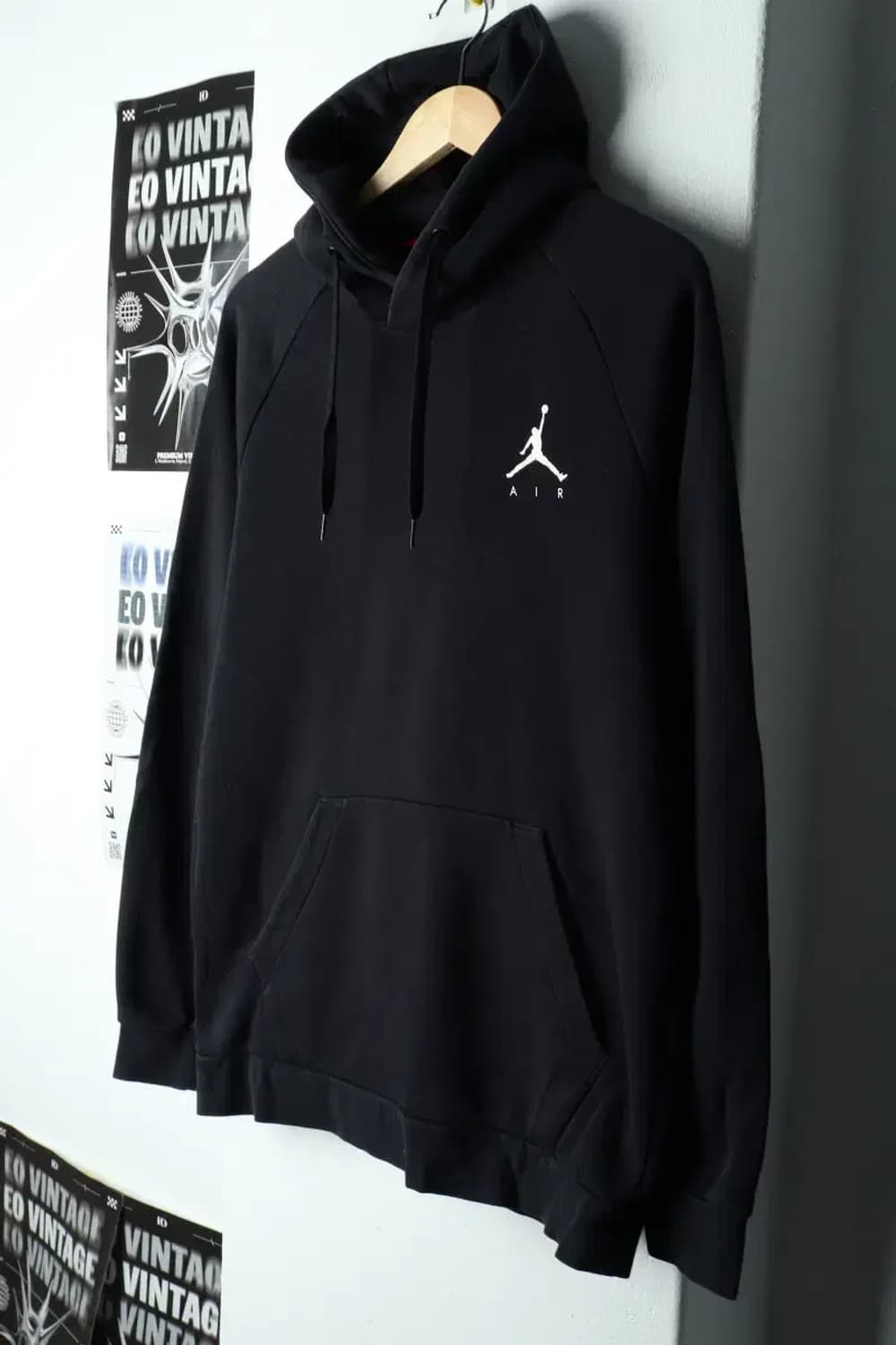 (M-L) 조던 후드티셔츠 블랙 기모 올드스쿨-15F63 상품이미지1