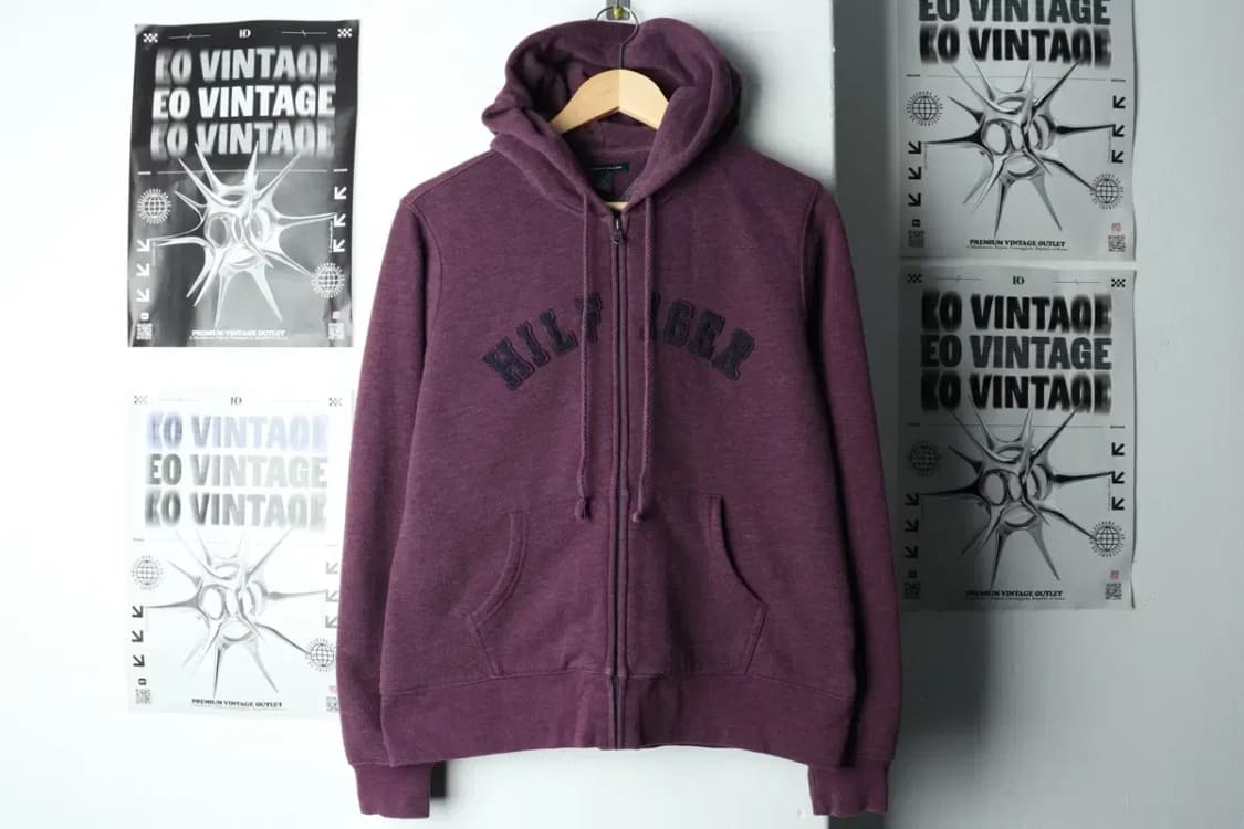 W(L) 타미힐피거 후드집업 퍼플 기모 포도맛-15F64 상품이미지2