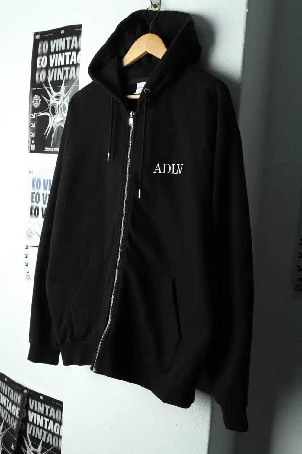 (L-XL) 아크메드라비 후드집업 레터링 헤비 블랙-15F65 상품이미지1