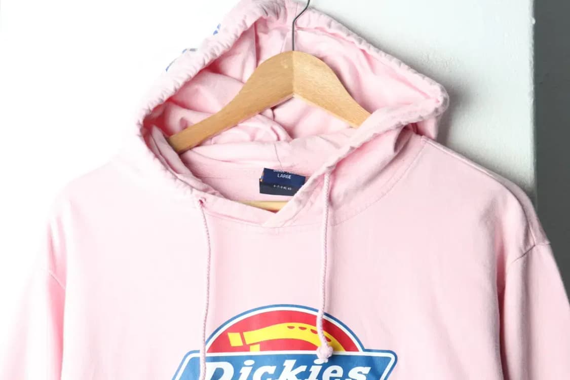 (L-XL) 디키즈 후드티셔츠 트렌드 빅로고 핑크 딸기우유-15F6A 상품이미지3