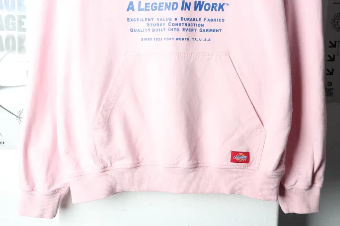 (L-XL) 디키즈 후드티셔츠 트렌드 빅로고 핑크 딸기우유-15F6A 상품이미지4