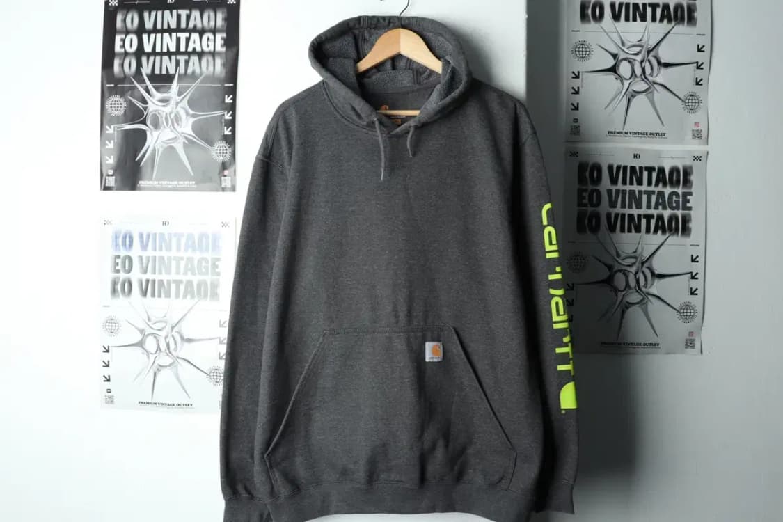 (L-XL) 칼하트 후드티셔츠 레터링 차콜 기모-15F6C 상품이미지2