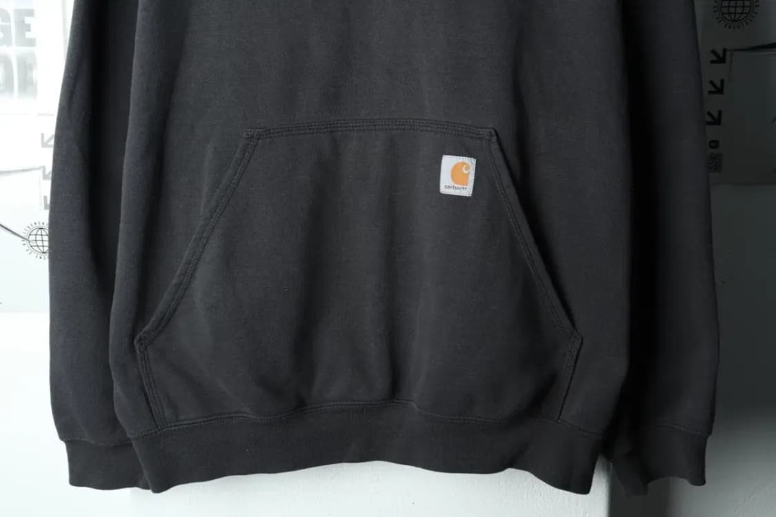 (L-XL) 칼하트 후드티셔츠 스트릿 블랙 기모 잘익음 보더-15F6E 상품이미지4