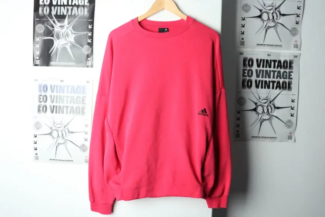 (M-L) 아디다스 맨투맨 티셔츠 나그랑 핑크 올드스쿨-15F75 상품이미지2