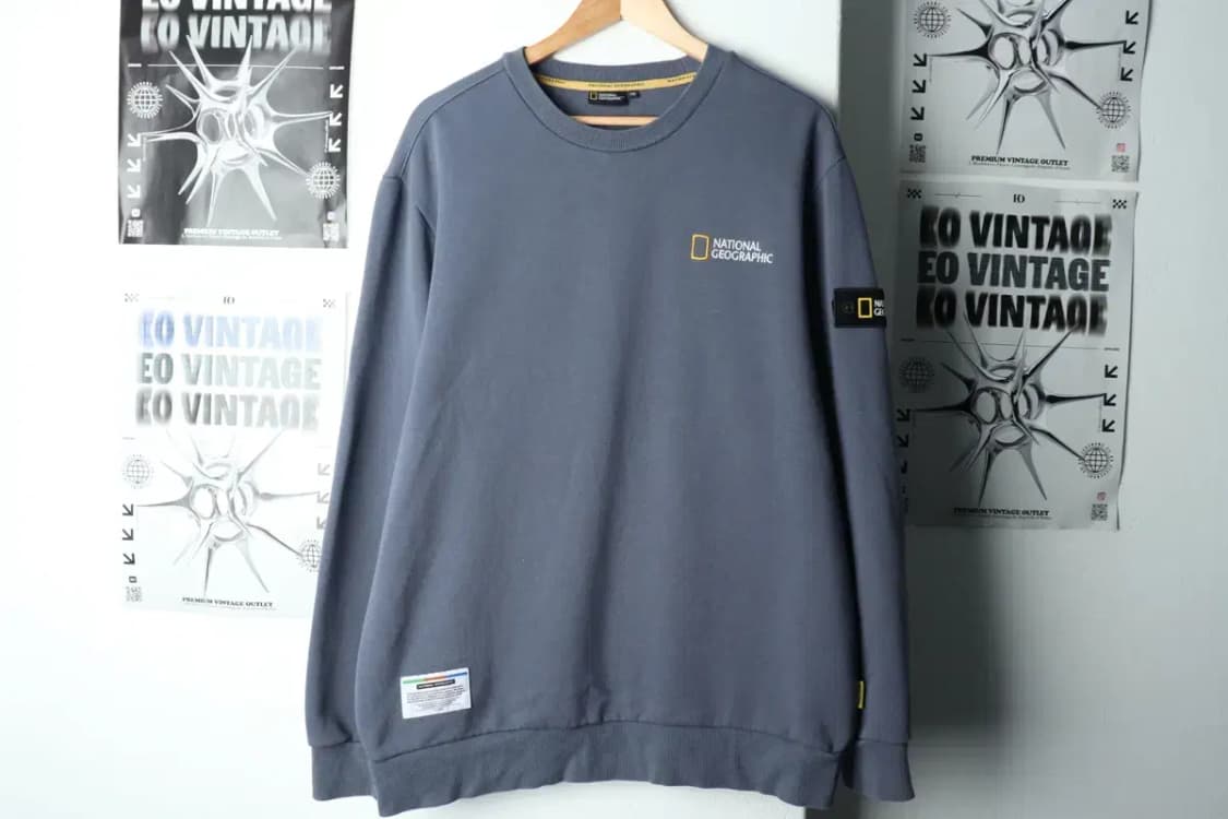 (2XL) 내셔널지오그래픽 맨투맨 티셔츠 빅사이즈 차콜-15F78 상품이미지3