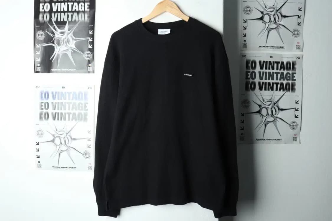 (L) 커버낫 맨투맨 티셔츠 니트 블랙 유니크-15F79 상품이미지2