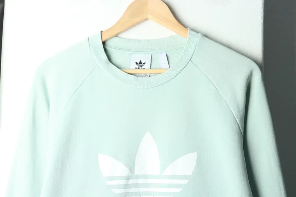 (L-XL) 아디다스 맨투맨 티셔츠 불꽃 빅로고 민트-15F82 상품이미지3