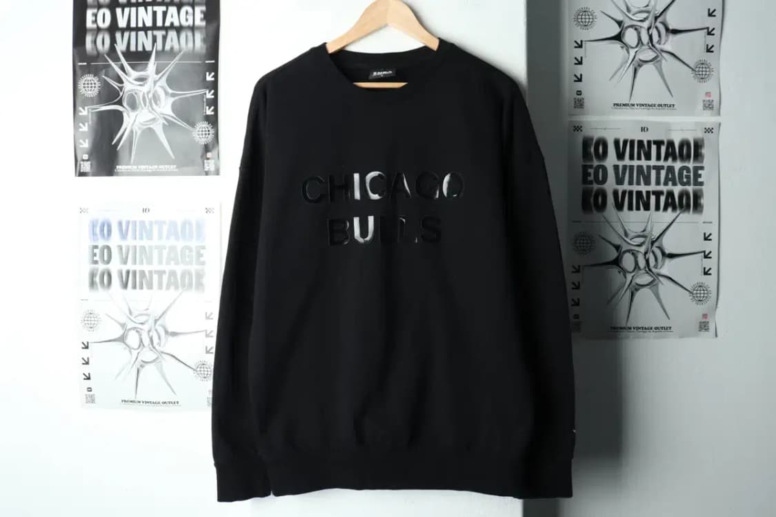 (M-L) NBA 엔비에이 맨투맨 티셔츠 시카고불스 올드스쿨-15F8B 상품이미지2