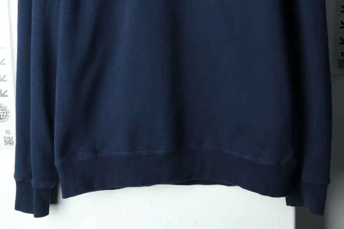 W(L) 아디다스 맨투맨 티셔츠 빅로고 네이비 기모-15F8D 상품이미지4