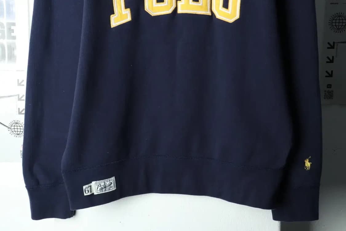(M-L) 폴로 랄프로렌 맨투맨 티셔츠 엠보 빅로고 네이비-15F90 상품이미지4
