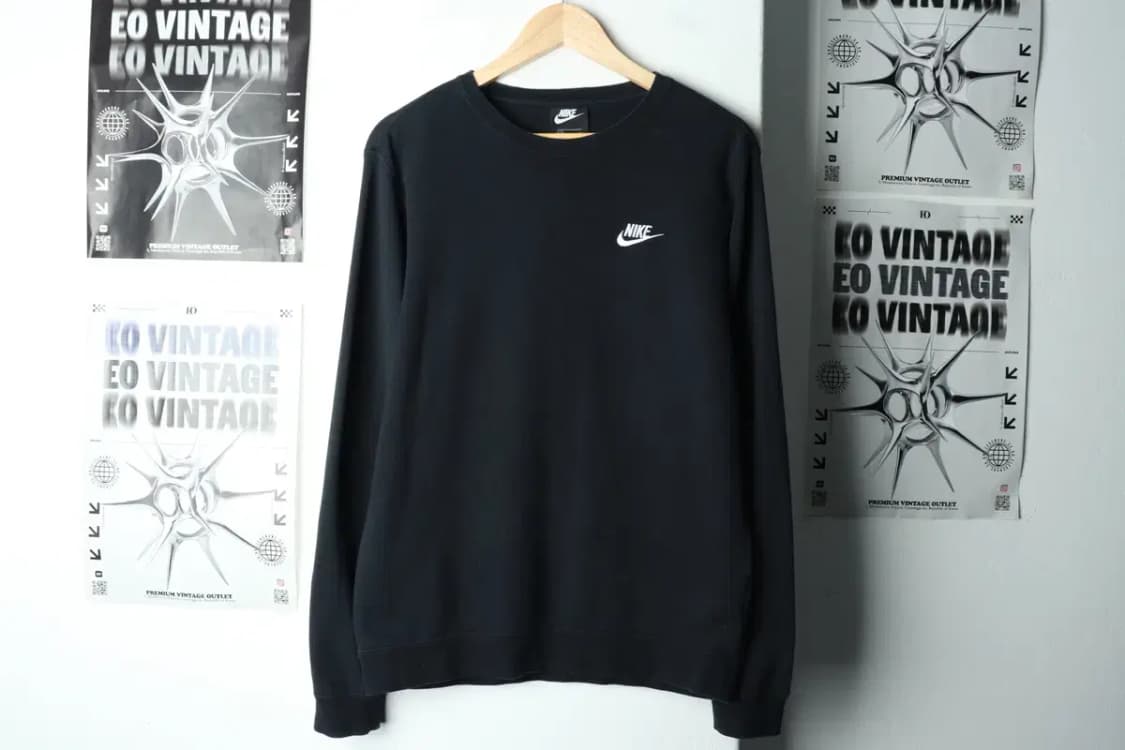 (M) 나이키 맨투맨 티셔츠 스우시 블랙 기본-15F94 상품이미지2