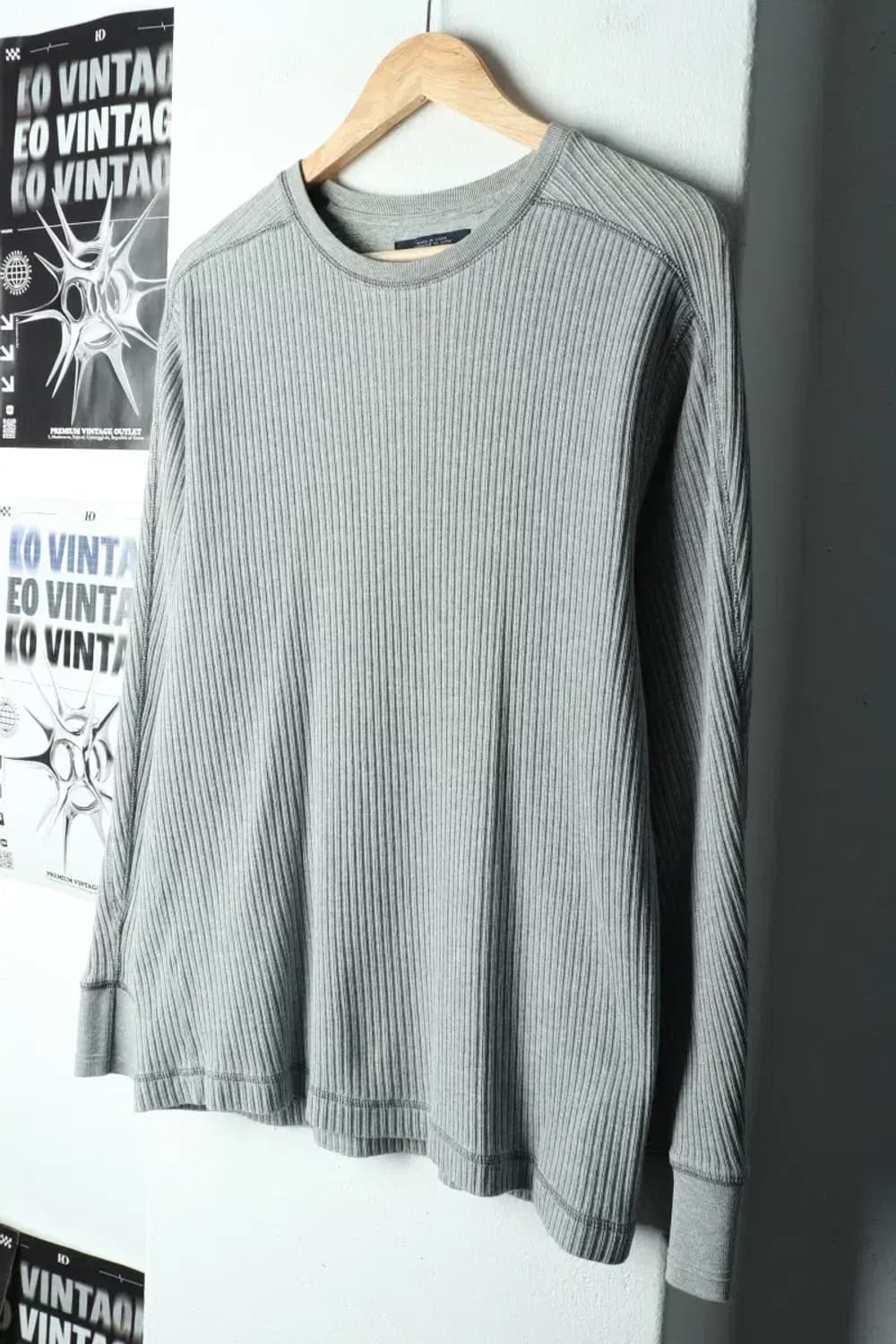 (M-L) 타미힐피거 긴팔티셔츠 골댄 그레이 무지-15F95 상품이미지1