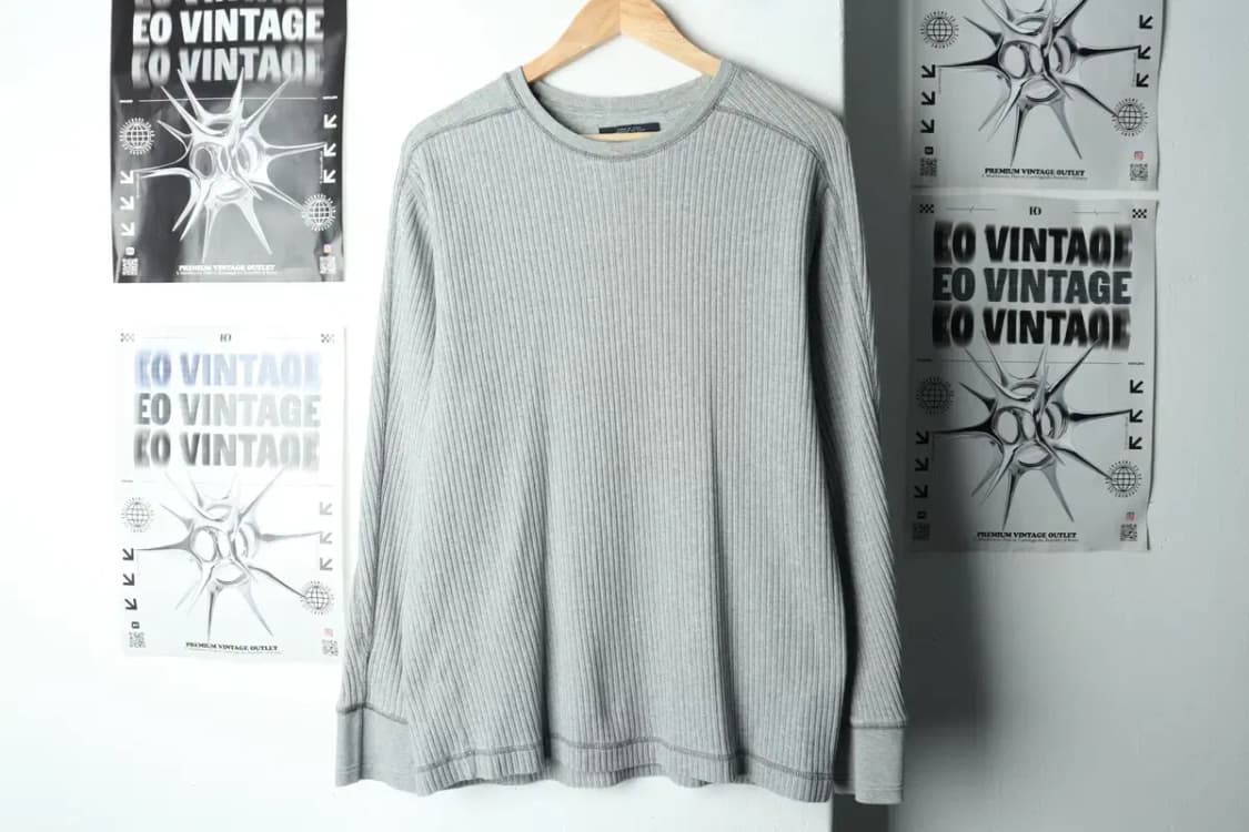 (M-L) 타미힐피거 긴팔티셔츠 골댄 그레이 무지-15F95 상품이미지2