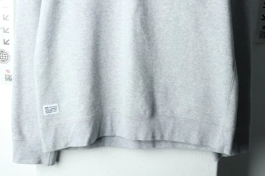 (L-XL) 허프 맨투맨 티셔츠 빅로고 그레이 기모 레디-16041 상품이미지4