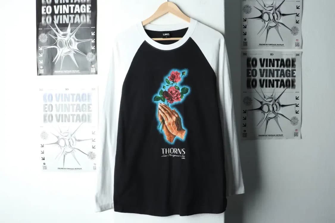 (M-L) 엘엠씨 긴팔티셔츠 나그랑 프린팅 올드스쿨-16045 상품이미지2