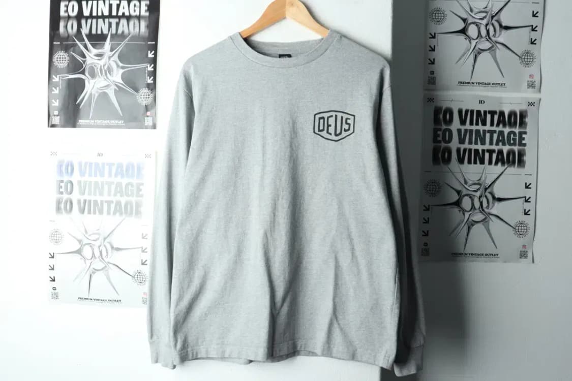 (M-L) 데우스 긴팔티셔츠 엑스마키나 서울 빅로고 그레이-16046 상품이미지2