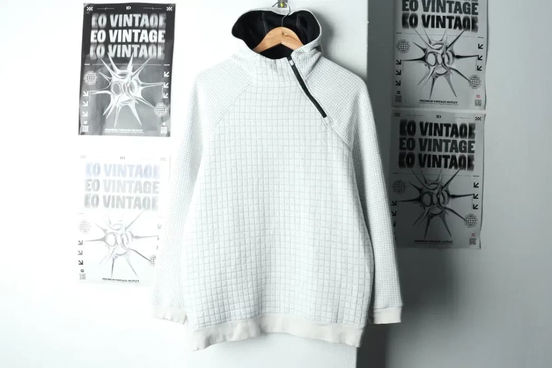 (M) 코오롱스포츠 후드티셔츠 반집업 화이트 누빔-1604A 상품이미지2