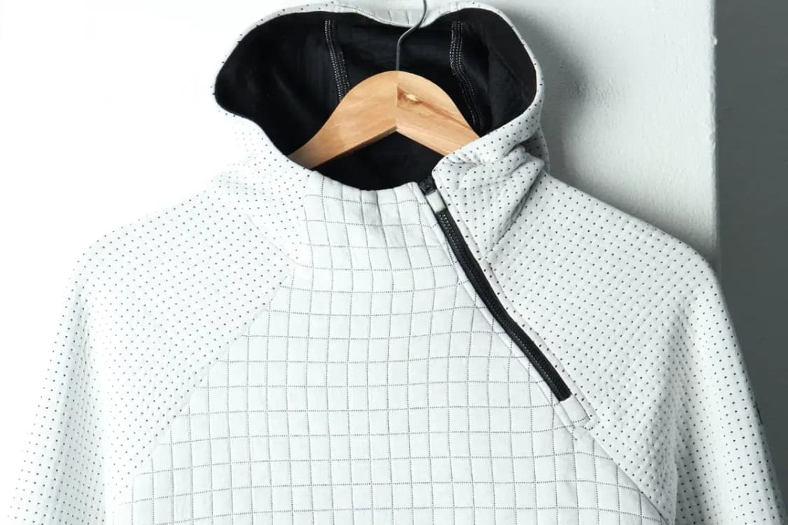 (M) 코오롱스포츠 후드티셔츠 반집업 화이트 누빔-1604A 상품이미지3