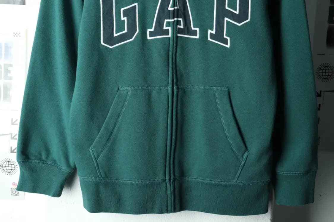 W(S) 갭 후드집업 빅로고 기모 그린-1604C 상품이미지4