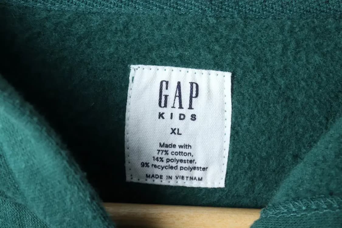 W(S) 갭 후드집업 빅로고 기모 그린-1604C 상품이미지6