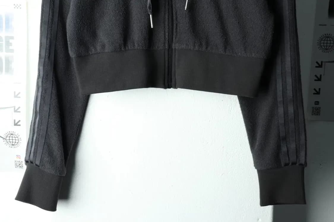 W(L-XL) 아디다스 후드집업 부클 타월 크롭 불꽃 한정판-1604E 상품이미지4