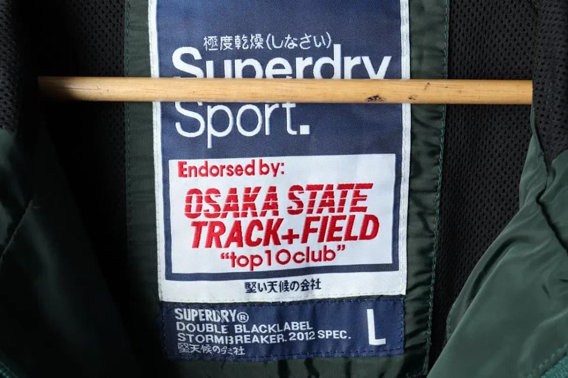 (L-XL) 슈퍼드라이 집업 바람막이 점퍼자켓 그린 올드스쿨-16052 상품이미지8