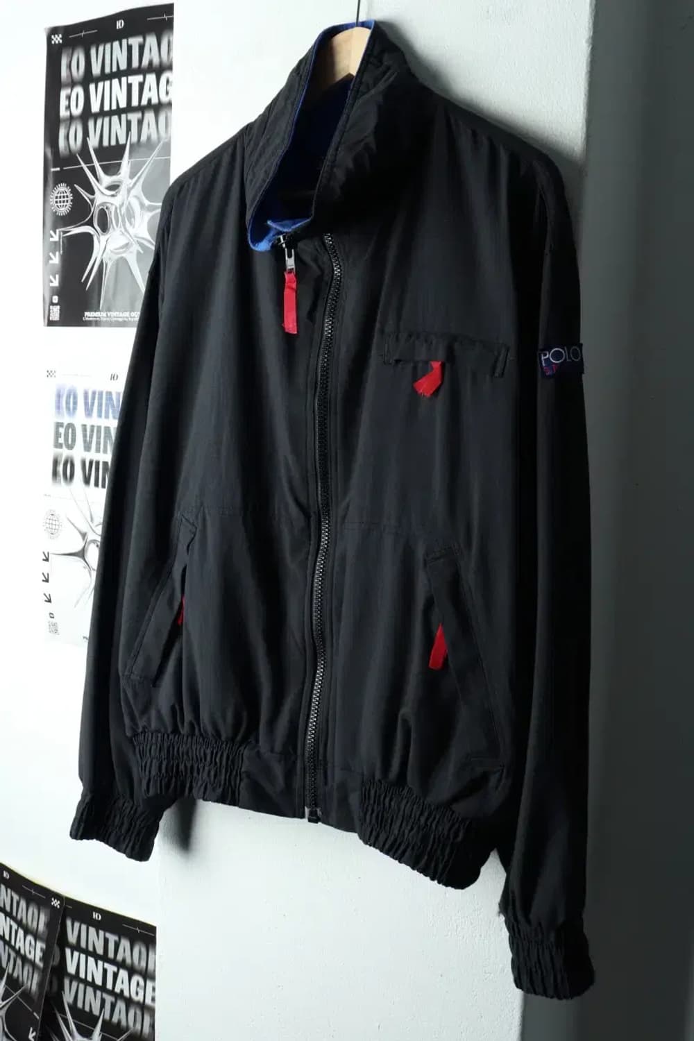 (XL) 폴로 랄프로렌 집업 바람막이 점퍼자켓 90년대 블랙-16053 상품이미지1