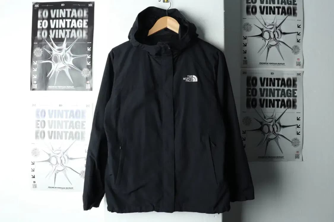 W(XL) 노스페이스 집업 바람막이 점퍼자켓 블랙 올드스쿨-16054 상품이미지2