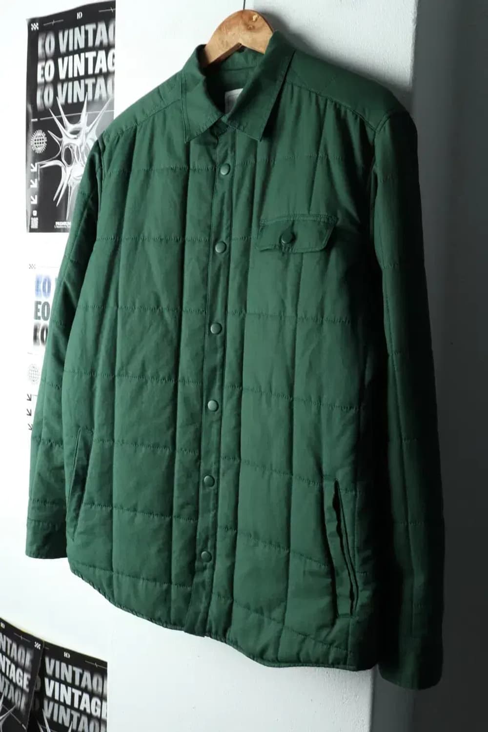 (M) 세러데이 서프 패딩 점퍼자켓 그린 누빔 퀄팅-1605E 상품이미지1