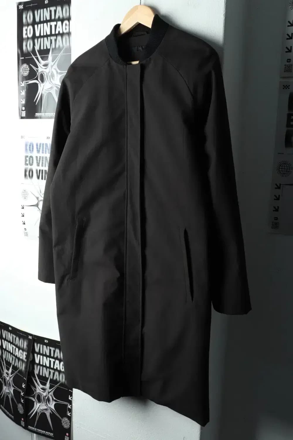 W(M-L) 시리즈 집업 바람막이 점퍼자켓 놈코어 블랙 롱-16066 상품이미지1