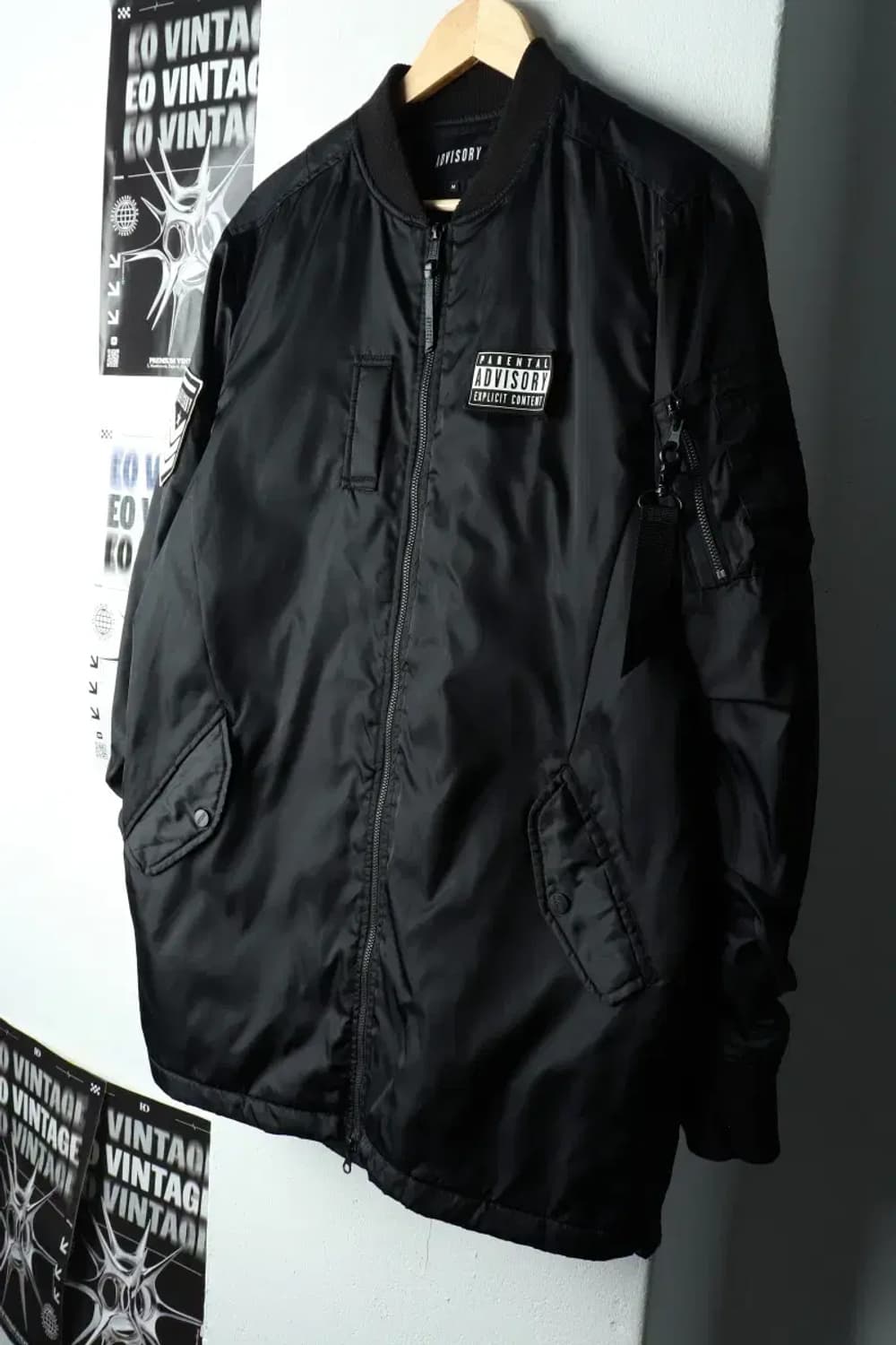 (M-L) 어드바이저리 집업 바람막이 점퍼자켓 항공 블랙 롱-16067 상품이미지1