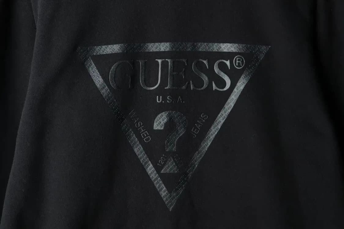 (XL) 게스 맨투맨 티셔츠 빅로고 블랙-1601A 상품이미지5