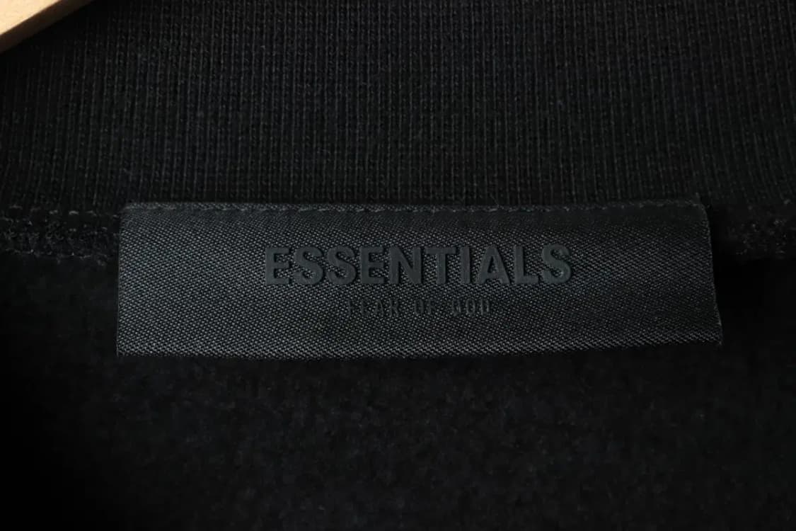 (L-2XL) 피오브갓 맨투맨 티셔츠 에센셜 블랙 기모-1601D 상품이미지7