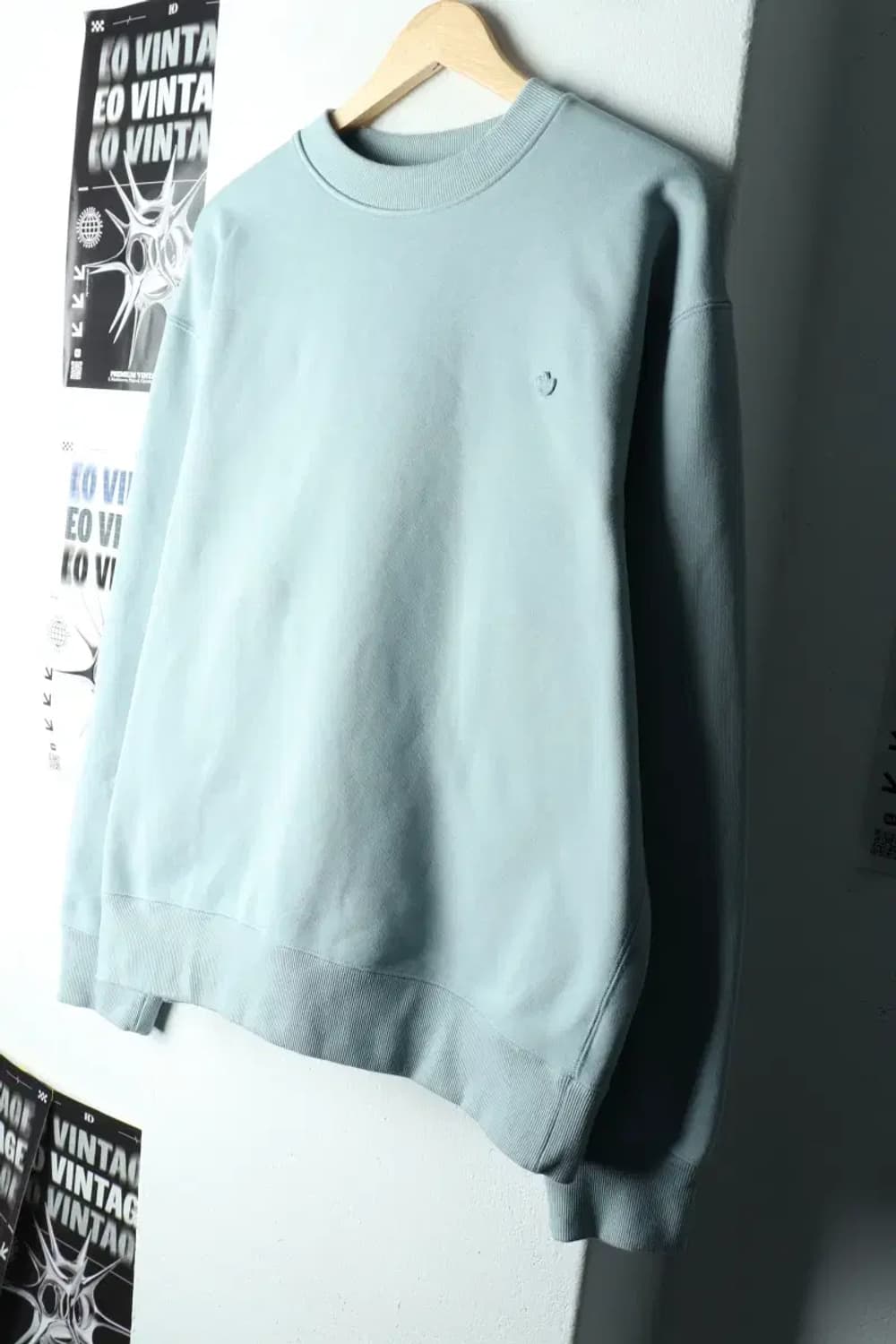 (3XL) 아디다스 맨투맨 티셔츠 빅사이즈 연블루 기모-1601E 상품이미지1