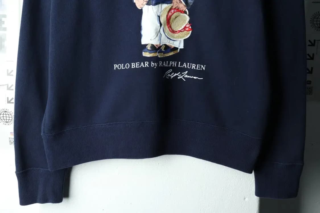 W(M-L) 폴로 랄프로렌 맨투맨 티셔츠 페도라 베어 네이비-1601F 상품이미지4