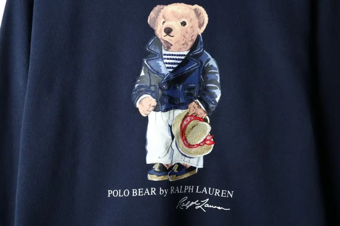 W(M-L) 폴로 랄프로렌 맨투맨 티셔츠 페도라 베어 네이비-1601F 상품이미지5