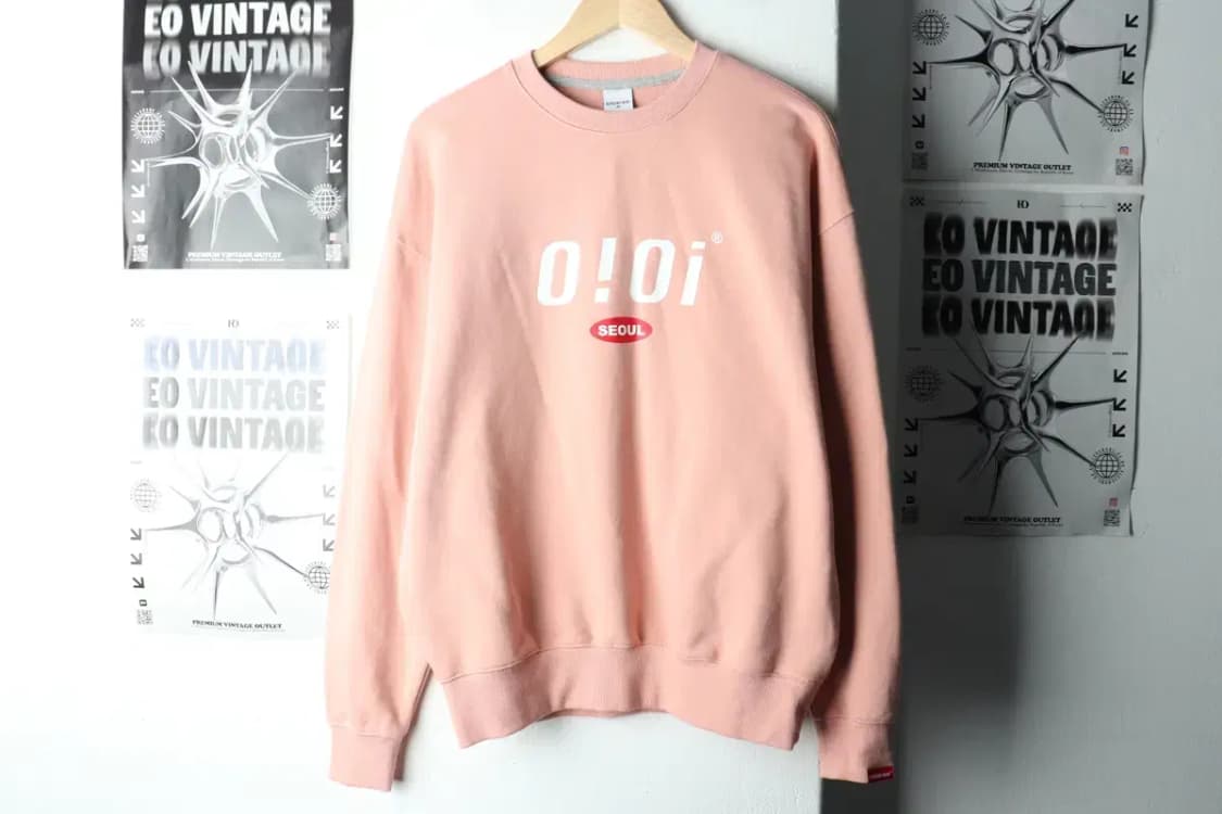 W(M) 오아이오아이 맨투맨 티셔츠 연핑크 올드스쿨-16022 상품이미지2