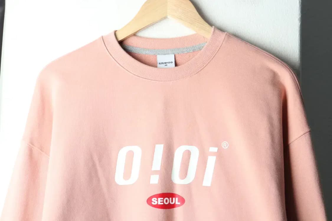 W(M) 오아이오아이 맨투맨 티셔츠 연핑크 올드스쿨-16022 상품이미지3