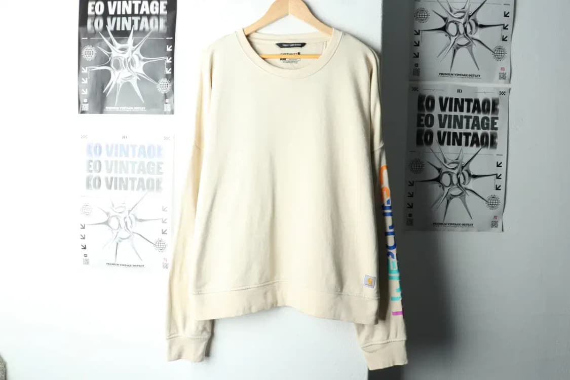 (XL) 칼하트 맨투맨 티셔츠 텐센 베이지 올드스쿨-16023 상품이미지2