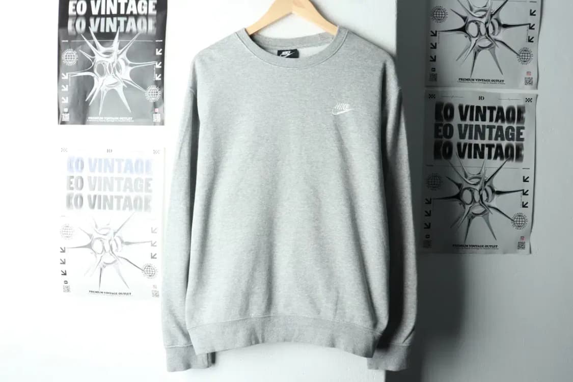 (L-XL) 나이키 맨투맨 티셔츠 그레이 기본-16024 상품이미지2