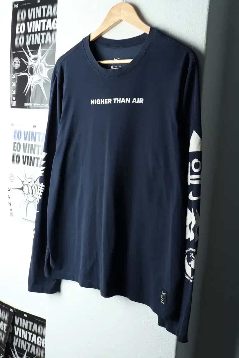 (2XL) 나이키 긴팔티셔츠 빅사이즈 네이비 올드스쿨-16027 상품이미지1