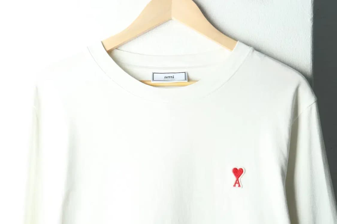 (L) 아미 긴팔티셔츠 스몰로고 화이트-16028 상품이미지3